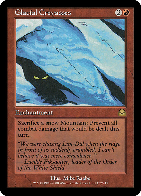 Glacial Crevasses highlighted card art