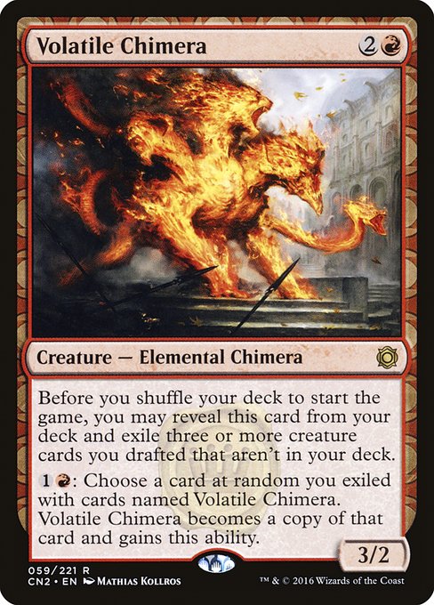 Volatile Chimera highlighted card art