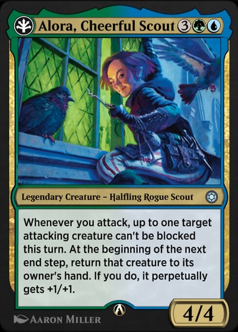 Alora, Cheerful Scout highlighted card art