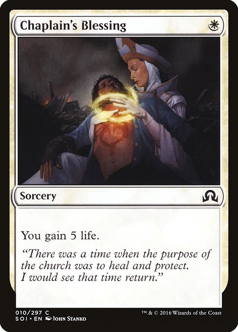 Chaplain's Blessing highlighted card art