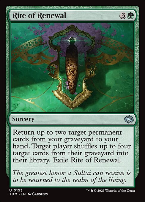 Rite of Renewal highlighted card art