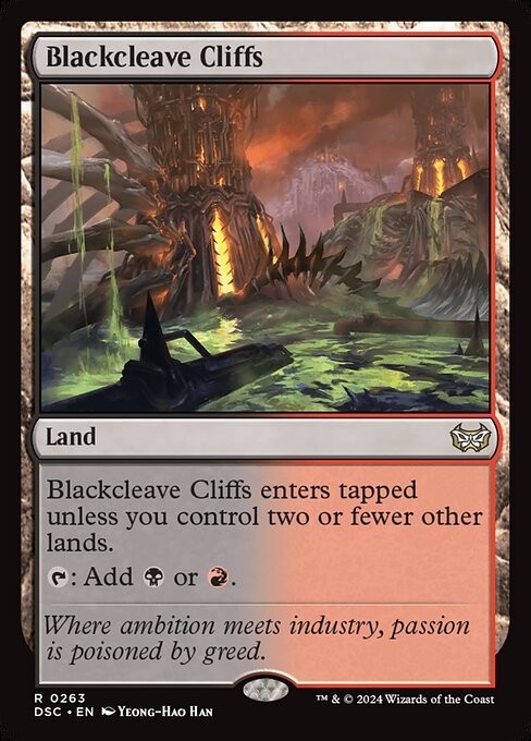 Blackcleave Cliffs highlighted card art