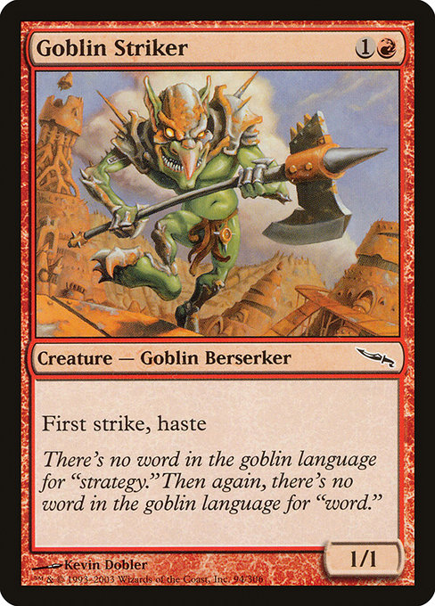 Goblin Striker highlighted card art