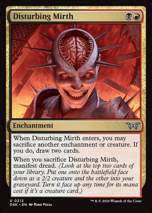 Disturbing Mirth highlighted card art