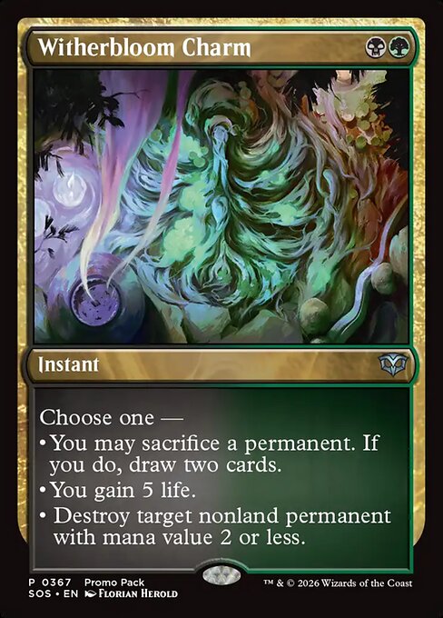 Witherbloom Charm highlighted card art