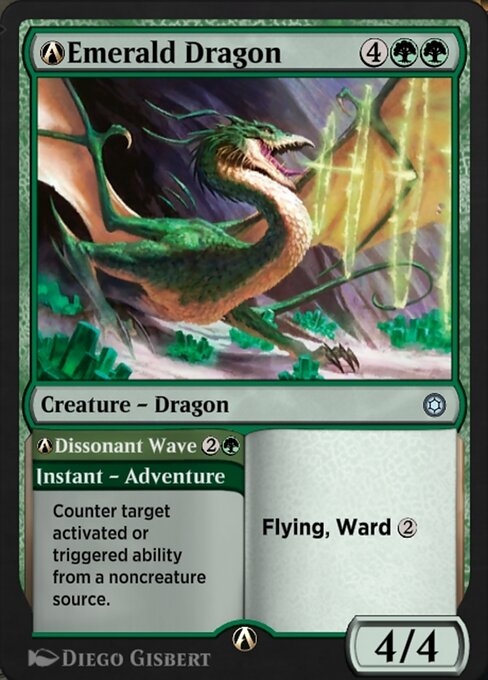 A-Emerald Dragon // A-Dissonant Wave highlighted card art