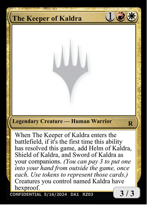 The Keeper of Kaldra highlighted card art