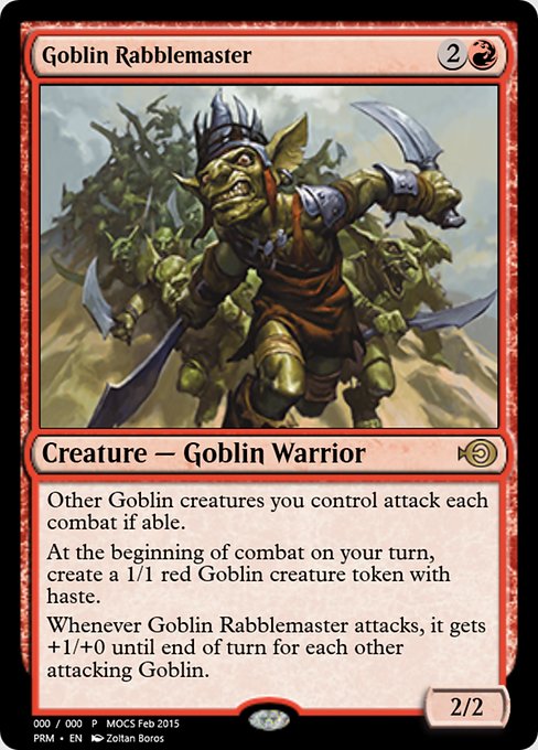 Goblin Rabblemaster from Magic Online Promos