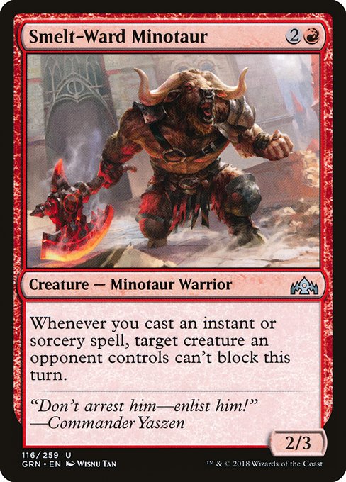 Smelt-Ward Minotaur highlighted card art