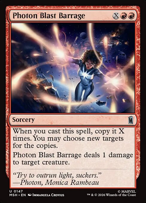 Photon Blast Barrage from Marvel Super Heroes