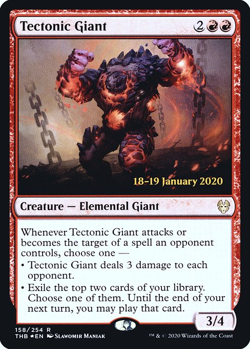 Tectonic Giant from Theros Beyond Death Promos