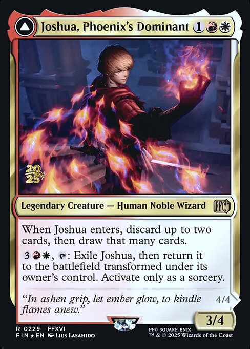 Joshua, Phoenix's Dominant // Phoenix, Warden of Fire from Final Fantasy Promos
