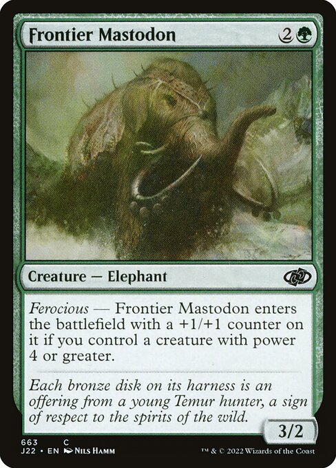 Frontier Mastodon highlighted card art
