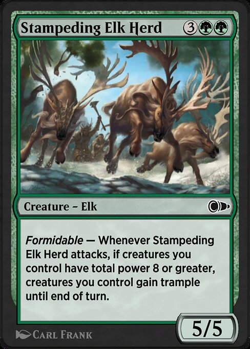Stampeding Elk Herd highlighted card art