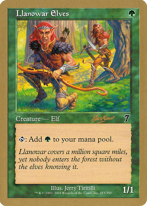 Llanowar Elves from World Championship Decks 2002