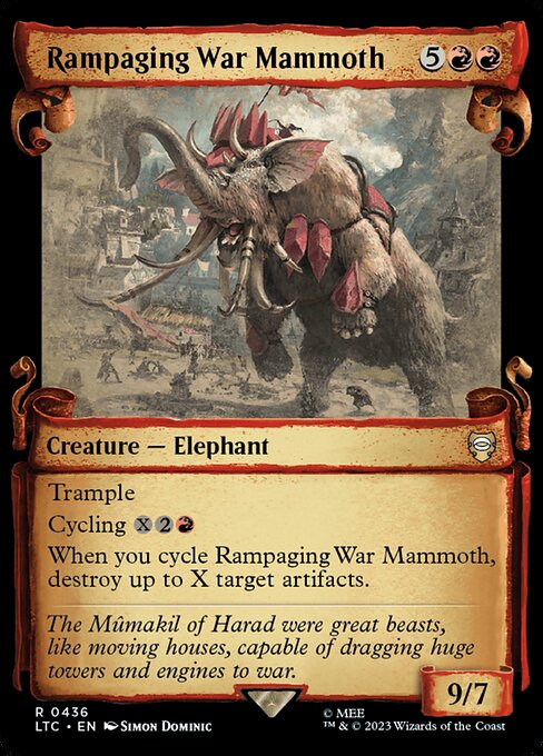 Rampaging War Mammoth highlighted card art
