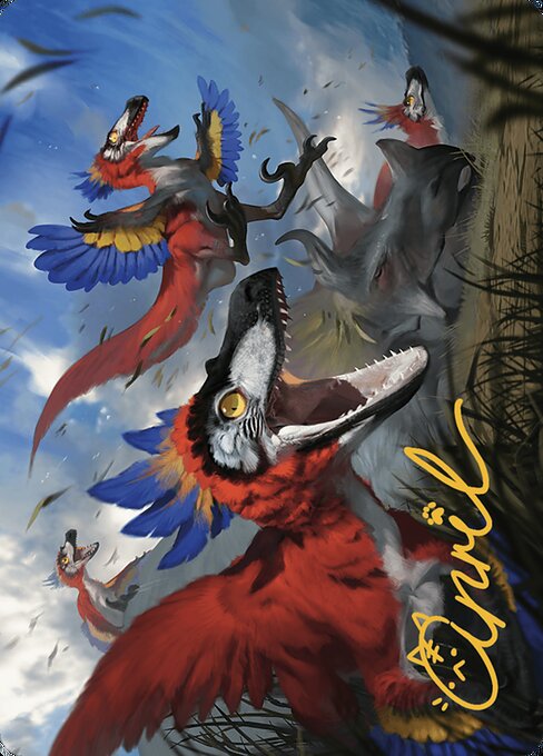 Wrathful Raptors // Wrathful Raptors from The Lost Caverns of Ixalan Art Series