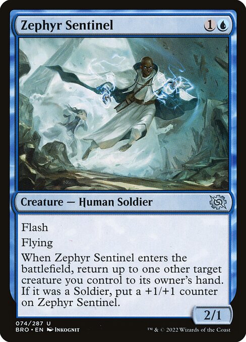 Zephyr Sentinel highlighted card art