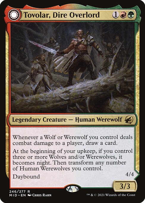 Tovolar, Dire Overlord // Tovolar, the Midnight Scourge from Innistrad: Midnight Hunt