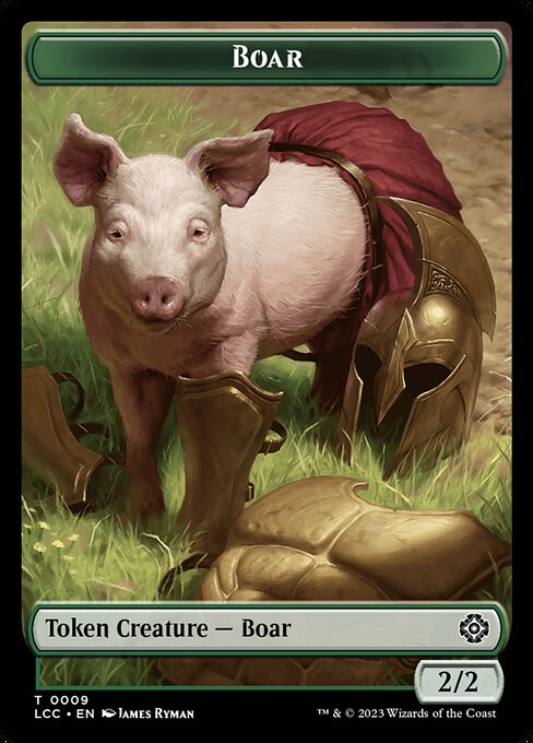 Boar from The Lost Caverns of Ixalan Commander Tokens