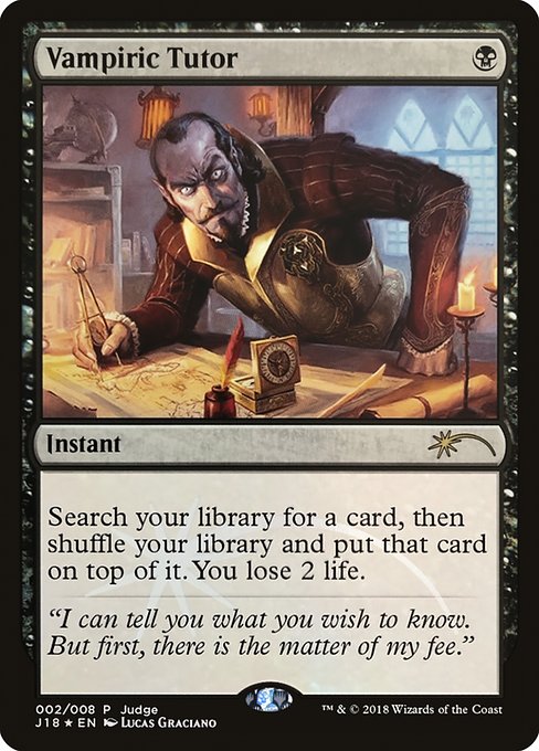Vampiric Tutor from Judge Gift Cards 2018