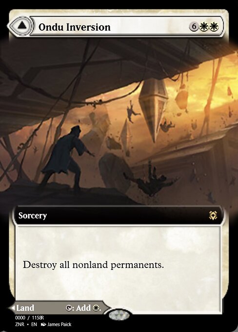 Ondu Inversion // Ondu Skyruins highlighted card art