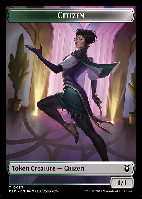 Citizen from Bloomburrow Commander Tokens