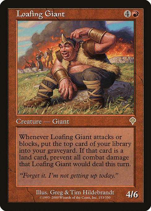 Loafing Giant highlighted card art