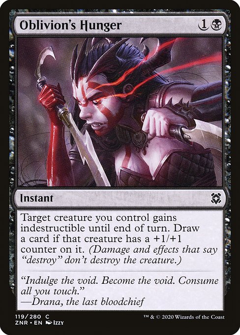 Oblivion's Hunger highlighted card art