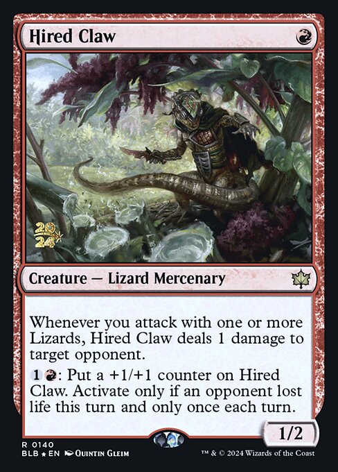 Hired Claw from Bloomburrow Promos