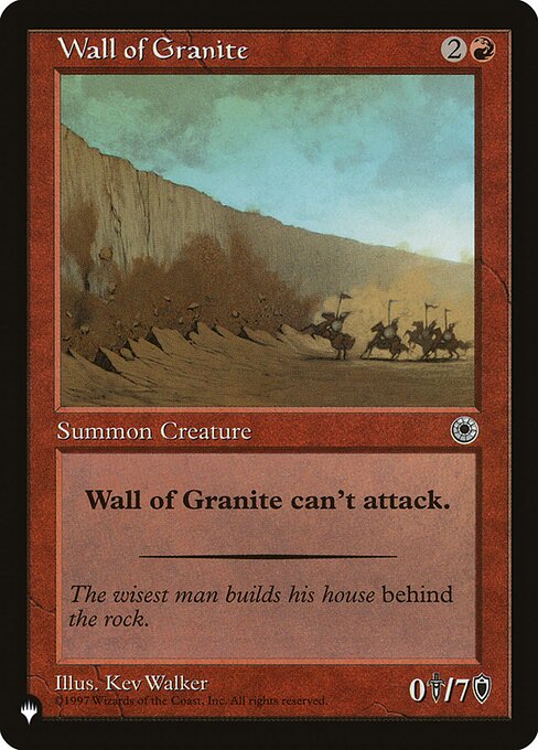 Wall of Granite highlighted card art