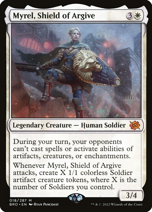Myrel, Shield of Argive from The Brothers' War Promos