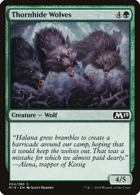 Thornhide Wolves from Core Set 2019