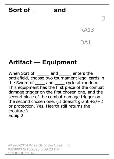 Sort of _____ and _____ highlighted card art