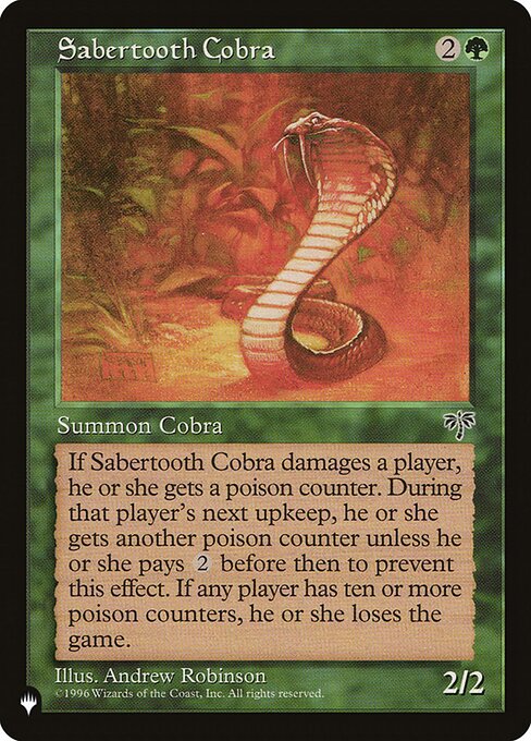 Sabertooth Cobra highlighted card art