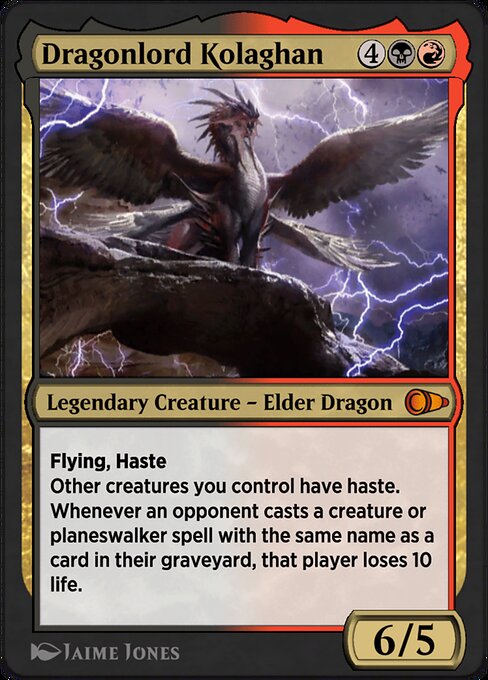 Dragonlord Kolaghan highlighted card art