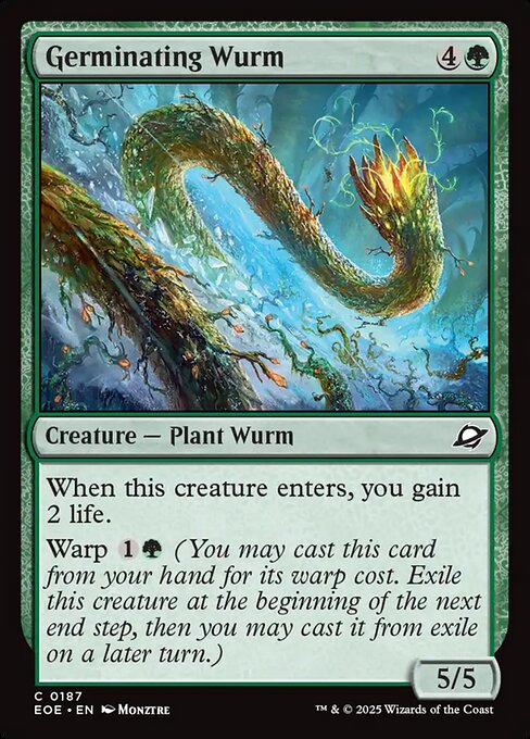 Germinating Wurm highlighted card art