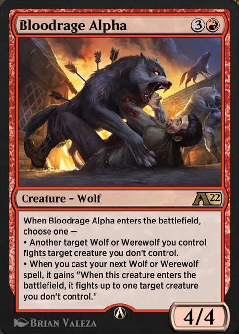 Bloodrage Alpha highlighted card art
