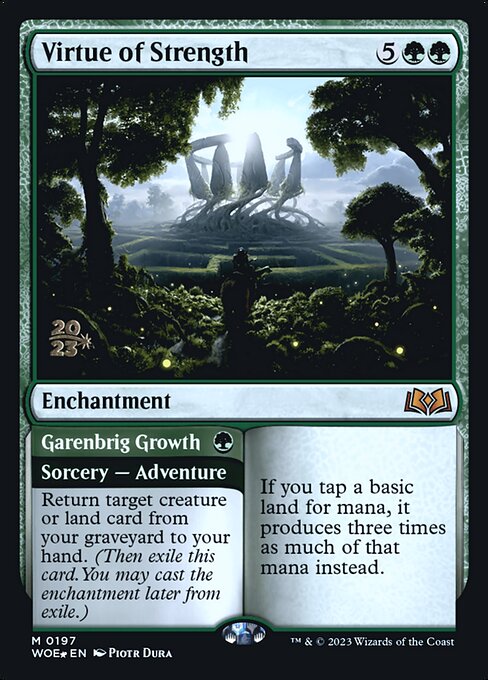 Virtue of Strength // Garenbrig Growth from Wilds of Eldraine Promos