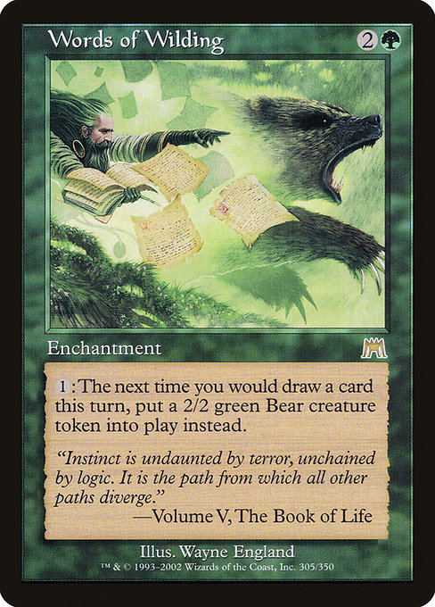 Words of Wilding highlighted card art