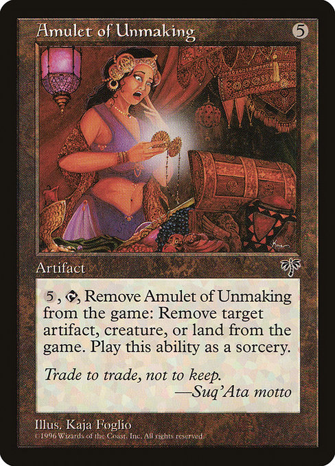 Amulet of Unmaking highlighted card art