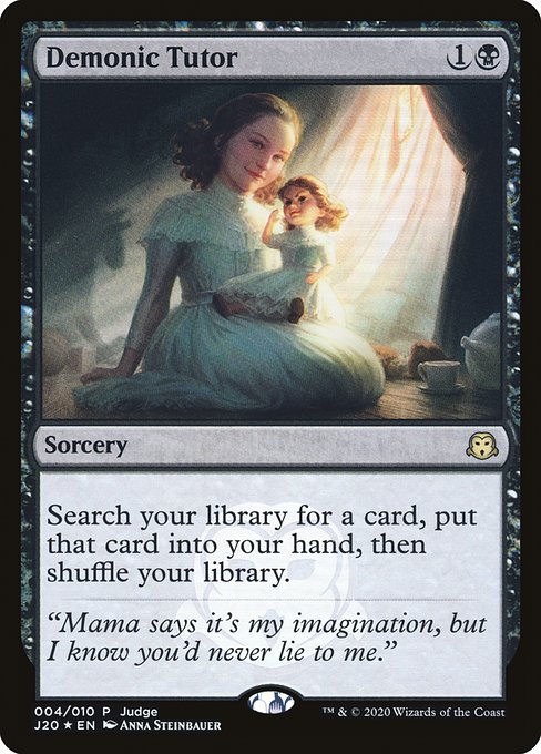 Demonic Tutor from Judge Gift Cards 2020