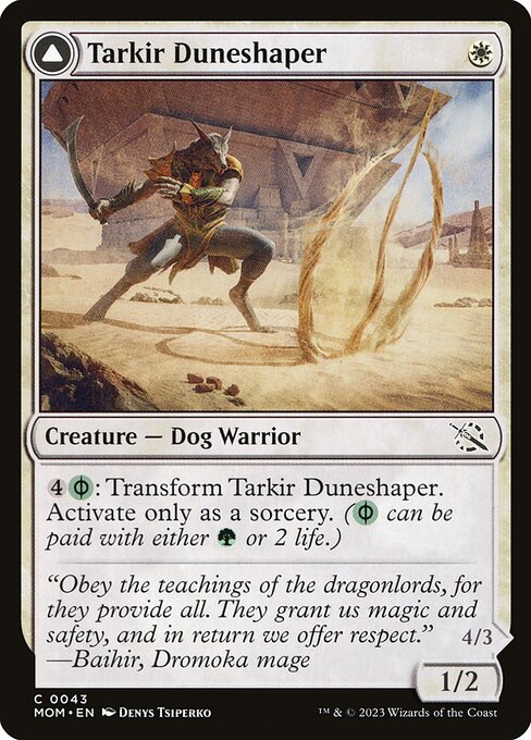 Tarkir Duneshaper // Burnished Dunestomper from March of the Machine