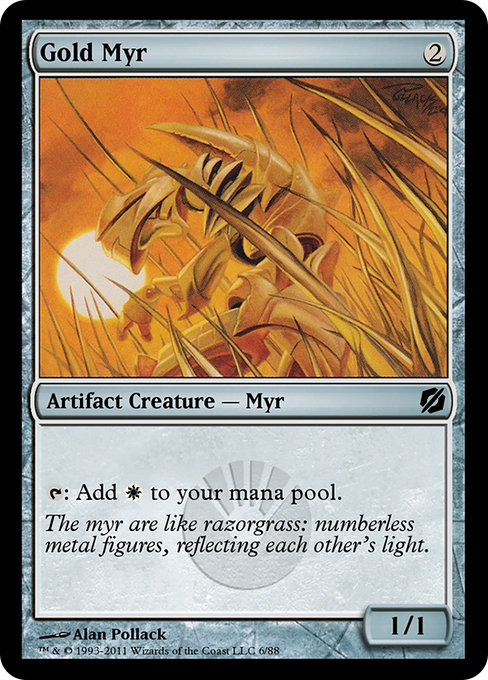 Gold Myr from Duel Decks: Mirrodin Pure vs. New Phyrexia