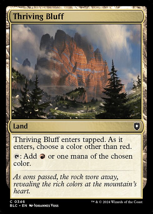Thriving Bluff from Bloomburrow Commander