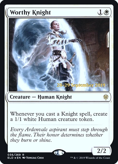 Worthy Knight from Throne of Eldraine Promos