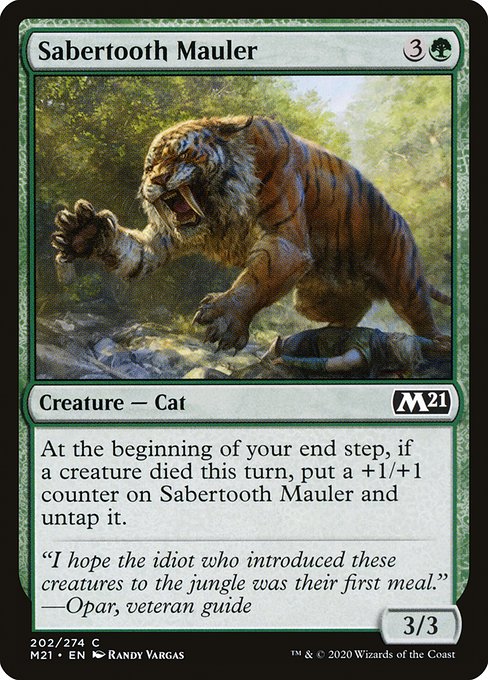 Sabertooth Mauler highlighted card art