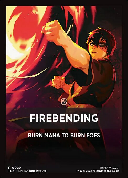 Firebending from Avatar: The Last Airbender Jumpstart Front Cards