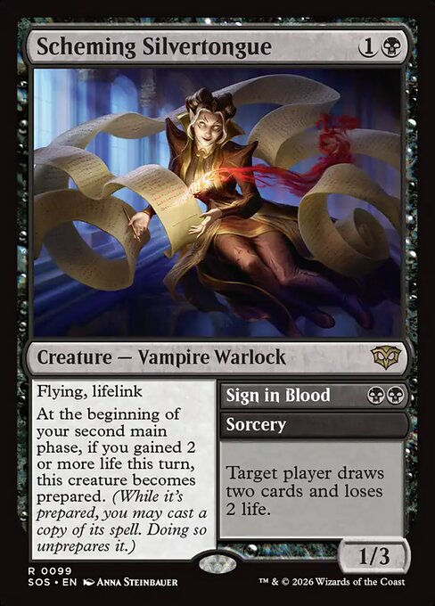 Scheming Silvertongue // Sign in Blood from Secrets of Strixhaven
