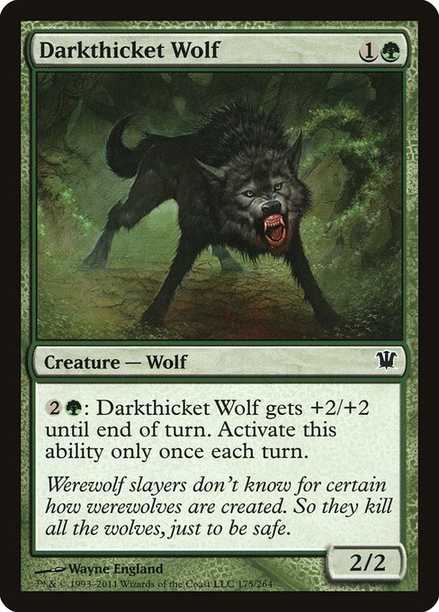Darkthicket Wolf highlighted card art